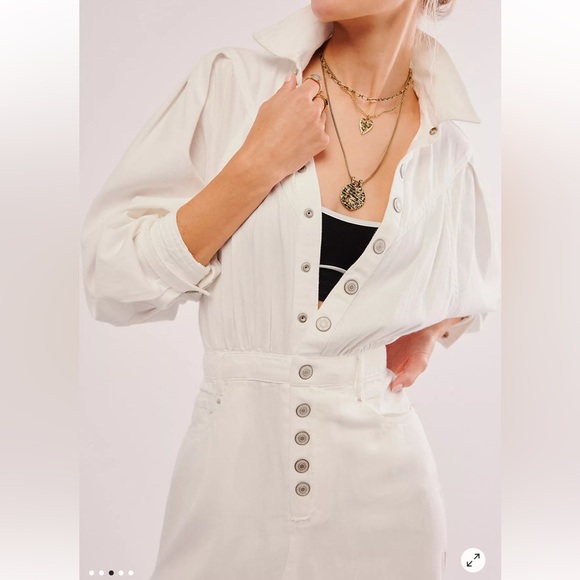 Free People Mad Love Denim Midi - Picture 2 of 7